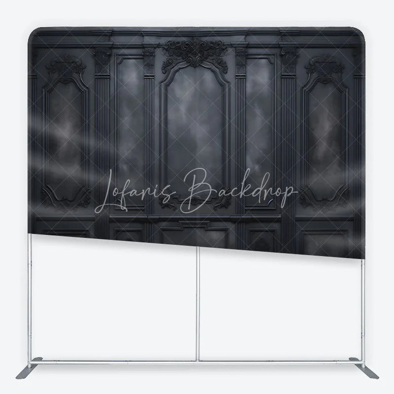 Lofaris Elegant Black Baroque Wall Square Double-Sided Backdrop Gothic Style Party Decor