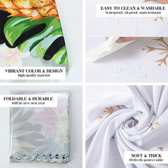 Lofaris Elegant Blurred Marble Texture Abstract Tablecloth