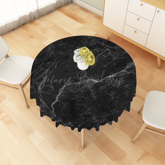 Lofaris Elegant Blurred Marble Texture Abstract Tablecloth