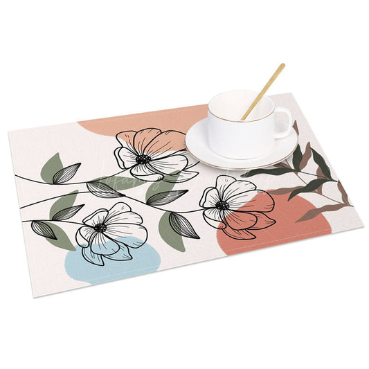 Lofaris Elegant Boho Floral Sweet Spring Set of 4 Placemats
