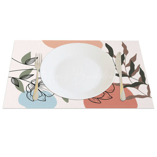Lofaris Elegant Boho Floral Sweet Spring Set of 4 Placemats