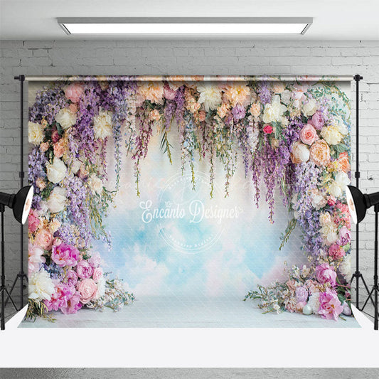 Lofaris Elegant Boho Spring Flower Backdrop For Photography