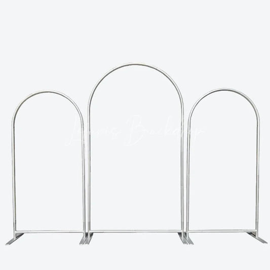 Lofaris Elegant Floral Wedding Arch 3 Piece Frame Set Chiara Backdrop Stand Ceremony Party Decor Kit