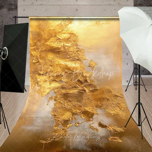 Lofaris Elegant Gold and Silver Abstract Textured Sweep Backdrop Luxurious Metallic Photo Studio Background Prop