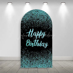 Lofaris Elegant Happy Birthday Arch Backdrop Sparkling Glitter Dust Party Celebration Background