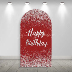 Lofaris Elegant Happy Birthday Arch Backdrop Sparkling Glitter Dust Party Celebration Background