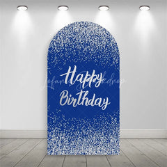 Lofaris Elegant Happy Birthday Arch Backdrop Sparkling Glitter Dust Party Celebration Background