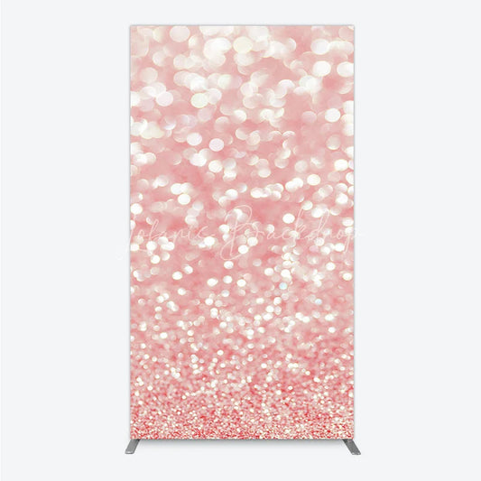 Lofaris Elegant Pink Glitter Bokeh Sparkling Rectangle Arch Backdrop Shimmering Festive Party Decoration Background