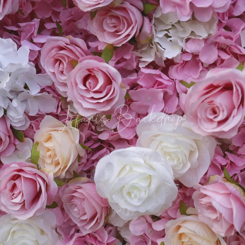 Lofaris Elegant Pink Purple and White Ombre Artificial Flower Wall Romantic Floral Backdrop for Wedding Party Decor