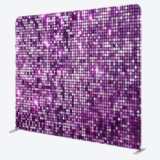 Lofaris Elegant Purple Sequins Glitter Pillow Cover Backdrop