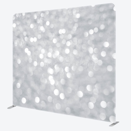Lofaris Elegant Silver Bokeh Square Double-Sided Backdrop