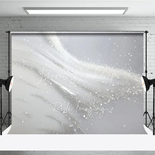 Lofaris Elegant Silver White Glitter Abstract Photography Backdrop Modern Studio Photo Background Decor for Portraits