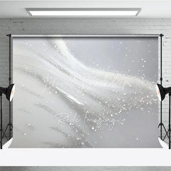Lofaris Elegant Silver White Glitter Abstract Photography Backdrop Modern Studio Photo Background Decor for Portraits