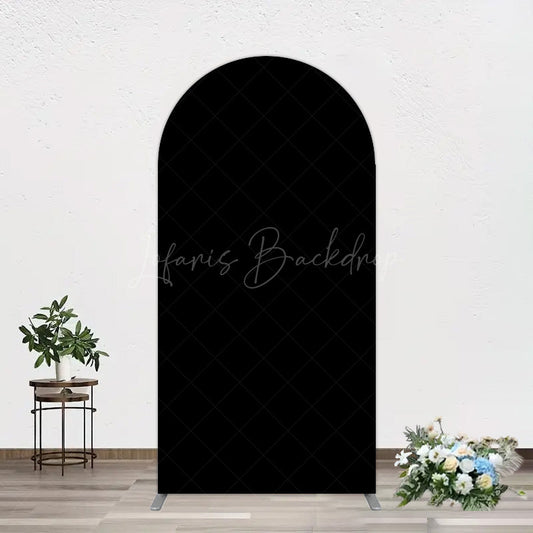 Lofaris Elegant Solid Color Black Theme Party Arch Backdrop