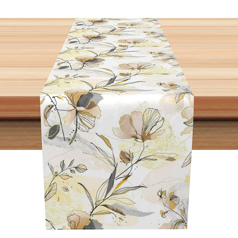 Lofaris Elegant Spring Floral Table Runner for Kitchen Dining Fresh Pastel Wildflower Decor Easter or Mothers Day Gift