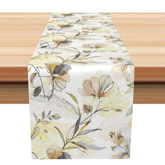 Lofaris Elegant Spring Floral Table Runner for Kitchen Dining Fresh Pastel Wildflower Decor Easter or Mothers Day Gift