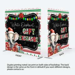 Lofaris Elephant Gift Exchange Christmas Pillow Case Backdrop