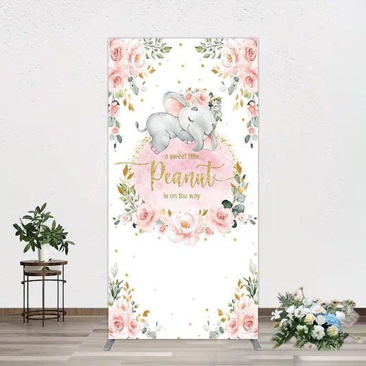 Lofaris Elephant Little Peanut Baby Shower Rectangle Backdrop