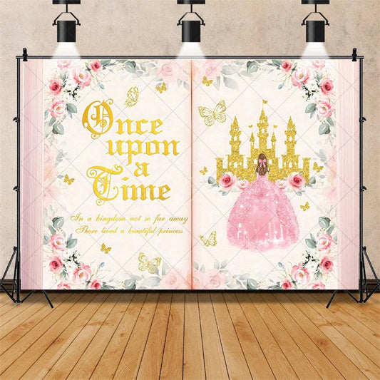 Lofaris Enchanted Fairy Tale Once Upon a Time Backdrop Castle Princess Birthday Party Decor Whimsical Photo Background for Girls Celebration