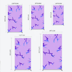 Lofaris Energetic Purple and Blue Gradient Lightning Pattern Rectangle Arch Backdrop Modern Abstract Event Decor.