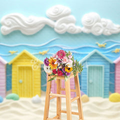 Lofaris Energetic Summer Vibe House Sea Beach Photo Backdrop