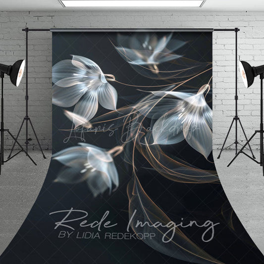 Lofaris Ethereal Elegant Artistic Funky Floral Sweep Backdrop