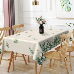 Lofaris Eucalyptus Greenery Rectangle Tablecloth Botanical Leaf Pattern Dining Table Decor
