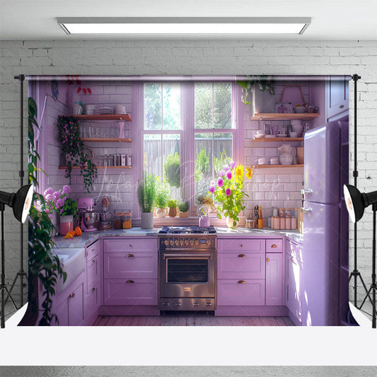 Lofaris European Style White Kitchen Photography Backdrop