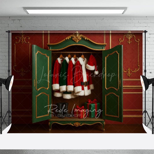 Lofaris Exquisite Cloakroom Santas Closet Christmas Backdrop