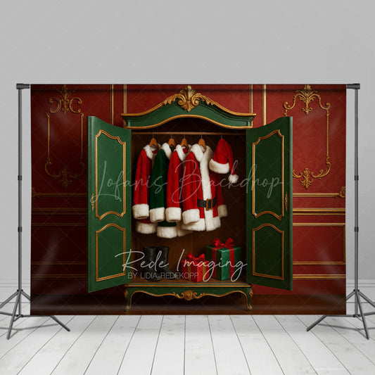 Lofaris Exquisite Cloakroom Santas Closet Christmas Backdrop