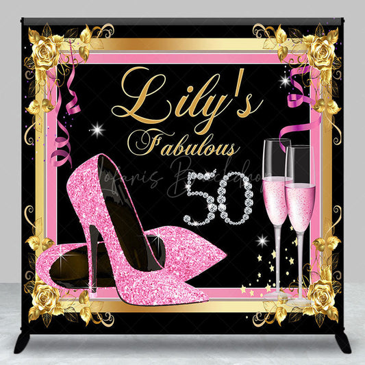 Lofaris Fabulous 50th Birthday High Heel Custom Backdrop