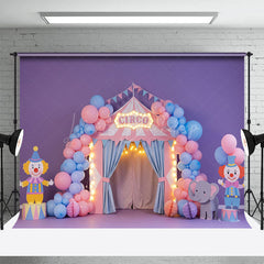 Lofaris Fairy Pink Blue Balloons Circo Circus Cake Smash Backdrop