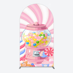Lofaris Fairy Pink Candyland Rainbow Birthday Arch Backdrop