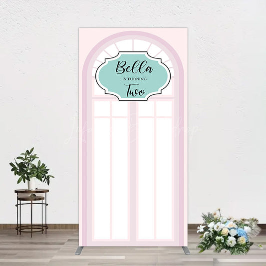 Lofaris Fairy Pink Window 2bd Birthday Party Rectangle Backdrop