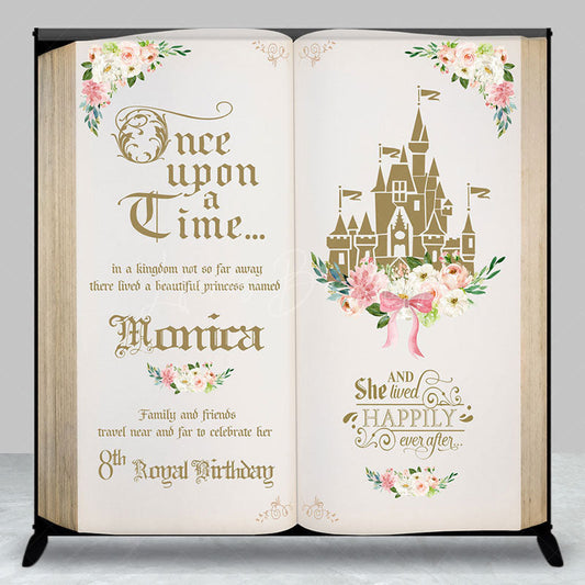 Lofaris Fairy Tale Book Custom Name 8th Birthday Backdrop