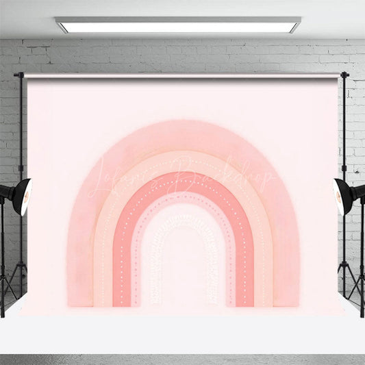Lofaris Fairy Tale Pink Boho Rainbow Cake Smash Backdrop