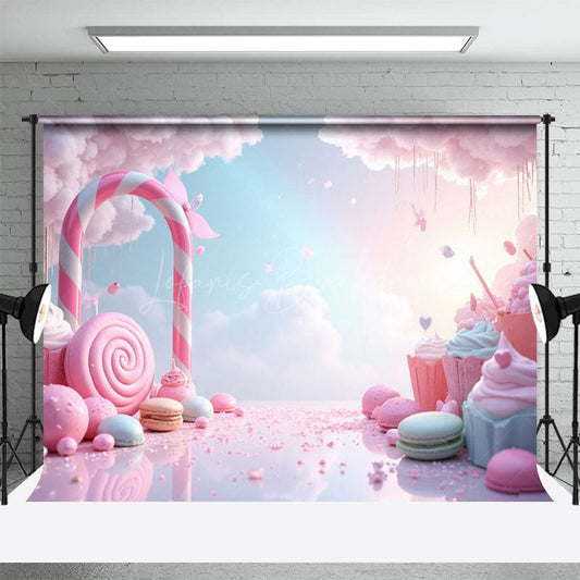 Lofaris Fairy Tale Pink Candyland Cloud Cake Smash Backdrop