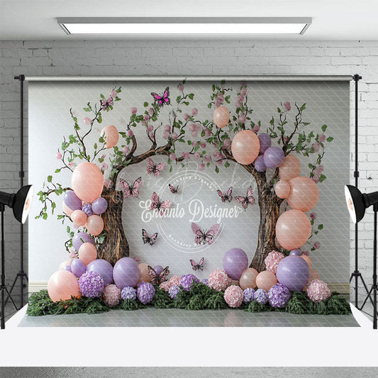 Lofaris Fairy Tree Balloon Butterfly Cake Smash Backdrop