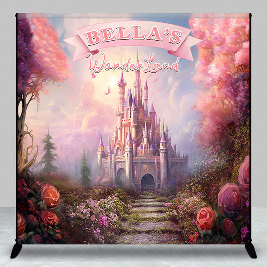 Lofaris Fairy Wonderland Castle Custom Name Birthday Backdrop