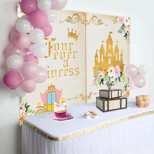 Lofaris Fairytale Book Four Ever A Princess Birthday Backdrop