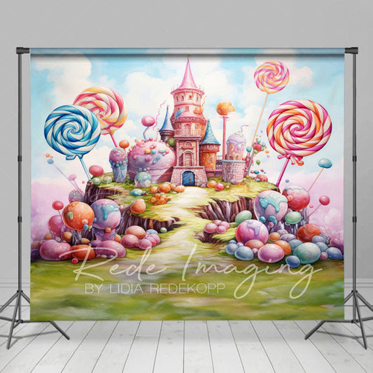 Lofaris Fairytale Candy Castle Cake Smash Photo Backdrop