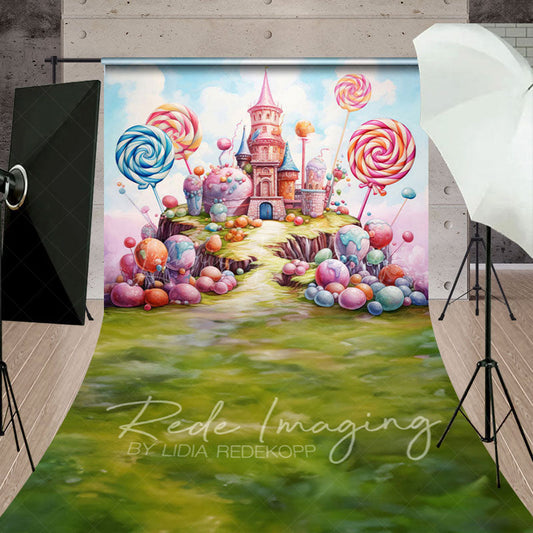 Lofaris Fairytale Candy Castle Cake Smash Sweep Backdrop