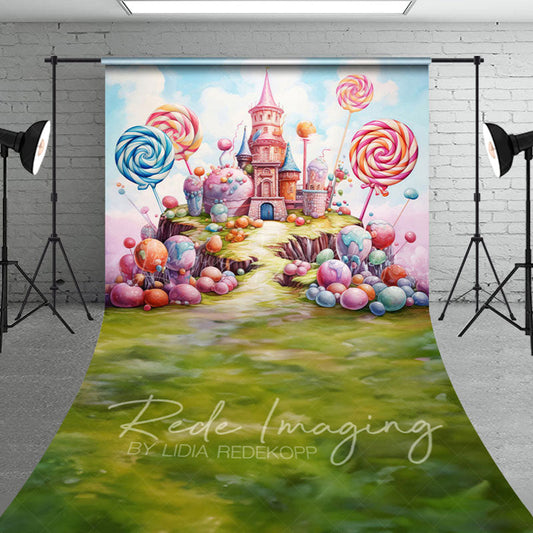 Lofaris Fairytale Candy Castle Cake Smash Sweep Backdrop
