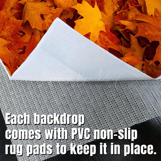 Lofaris Fallen Maple Leaves Autumn Fabric Floor Backdrop