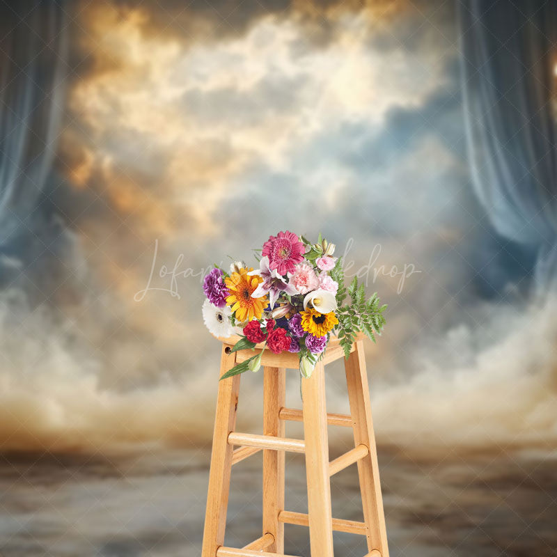Lofaris Fancy Cloudy Paradise Curtain Lights Photo Backdrop