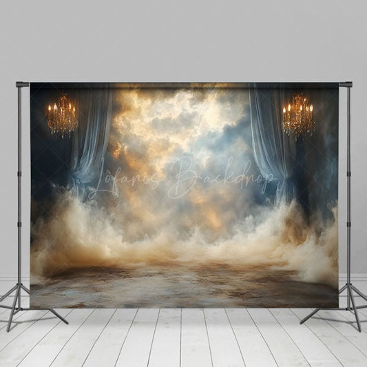 Lofaris Fancy Cloudy Paradise Curtain Lights Photo Backdrop