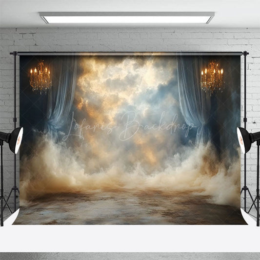 Lofaris Fancy Cloudy Paradise Curtain Lights Photo Backdrop