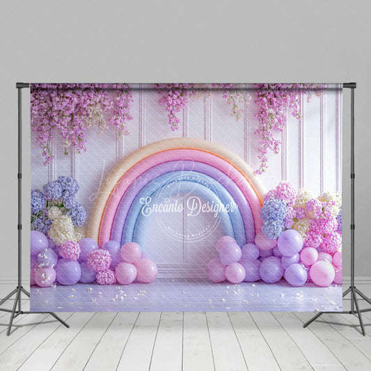 Lofaris Fancy Lavender Floral Balloon Arch Wedding Backdrop
