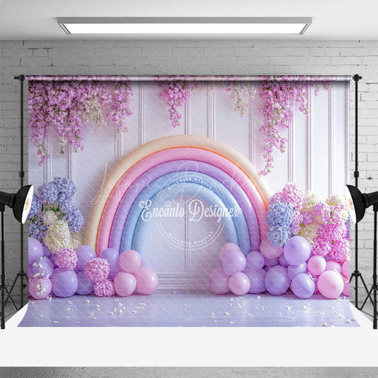 Lofaris Fancy Lavender Floral Balloon Arch Wedding Backdrop