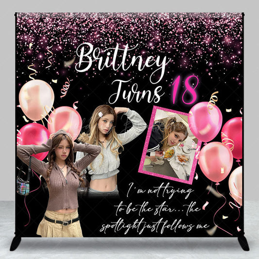 Lofaris Fashionable Shining 18th Birthday Party Backdrop